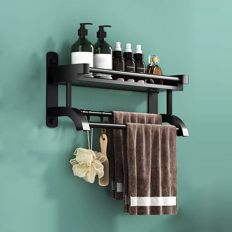 Rynx | Modern Black Bathroom Accessories Stainless Steel Fitting Set Bathroom Shelf