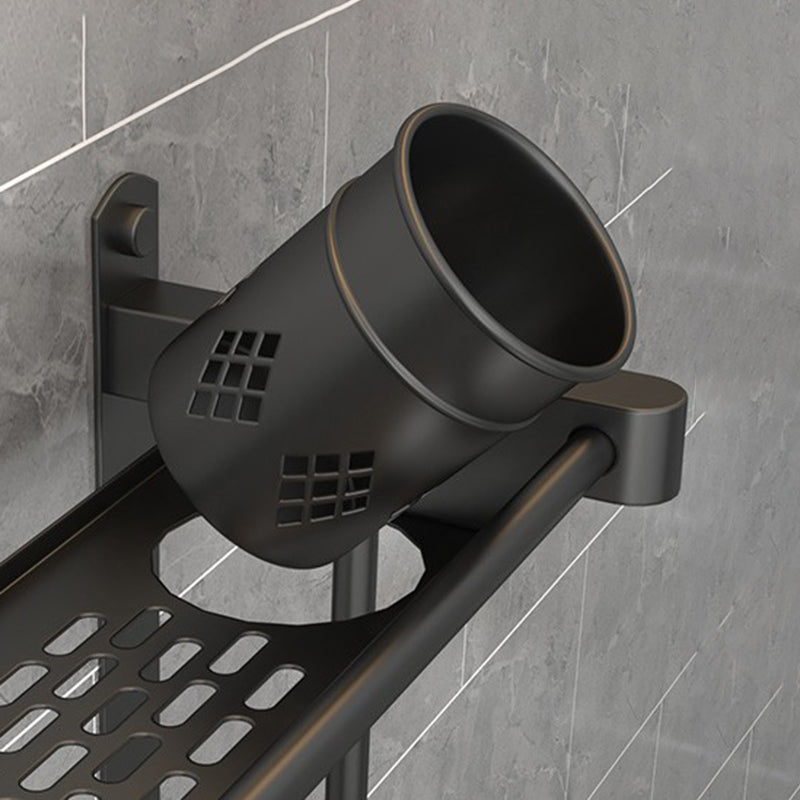 Rynx | Modern Black Bathroom Accessories Stainless Steel Fitting Set Bathroom Shelf