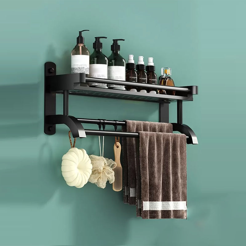 Rynx | Modern Black Bathroom Accessories Stainless Steel Fitting Set Bathroom Shelf