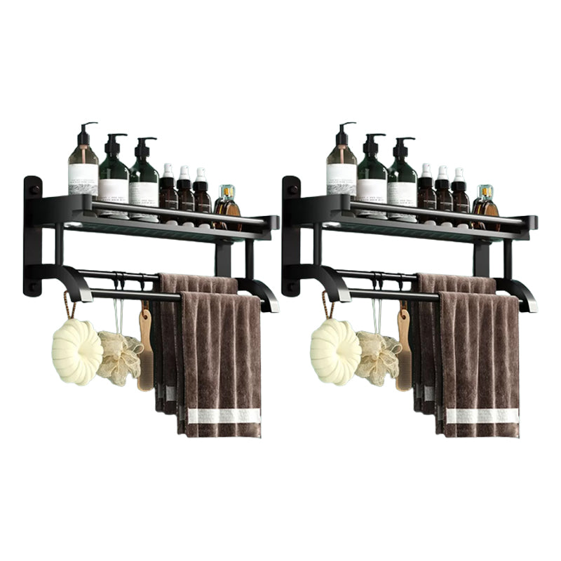 Rynx | Modern Black Bathroom Accessories Stainless Steel Fitting Set Bathroom Shelf