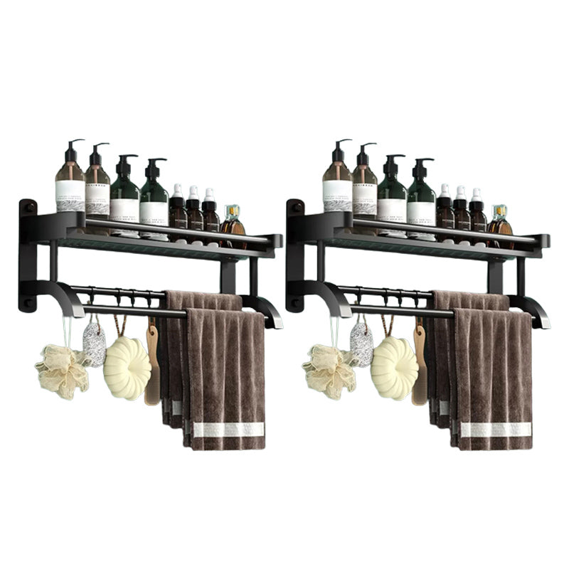 Rynx | Modern Black Bathroom Accessories Stainless Steel Fitting Set Bathroom Shelf