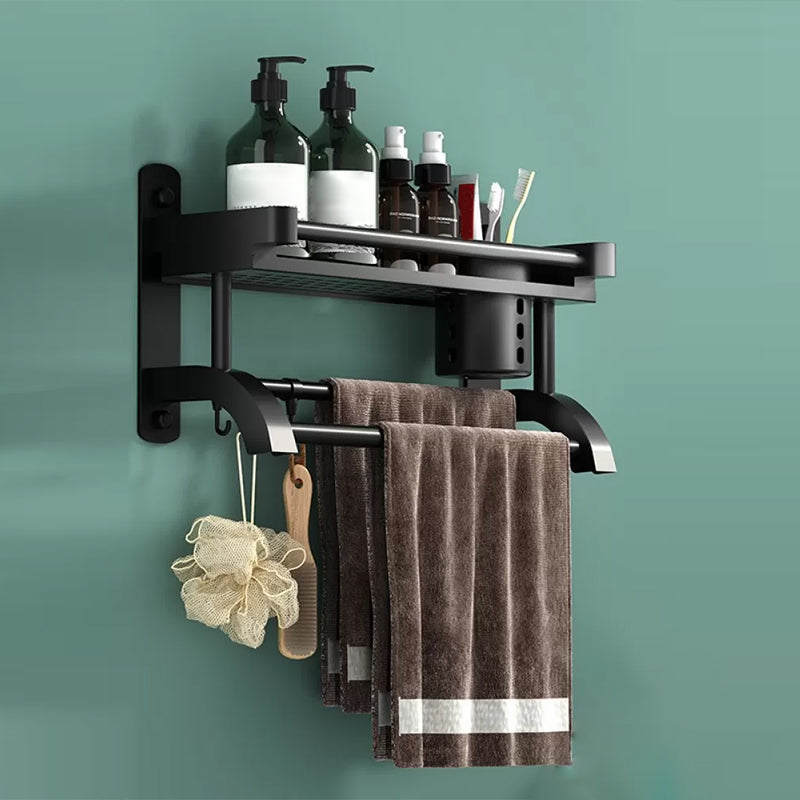 Rynx | Modern Black Bathroom Accessories Stainless Steel Fitting Set Bathroom Shelf