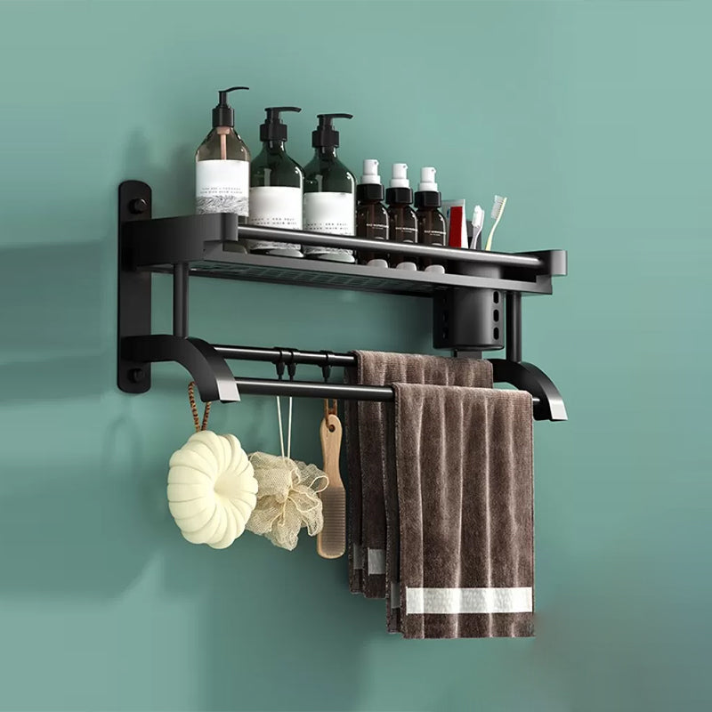 Rynx | Modern Black Bathroom Accessories Stainless Steel Fitting Set Bathroom Shelf