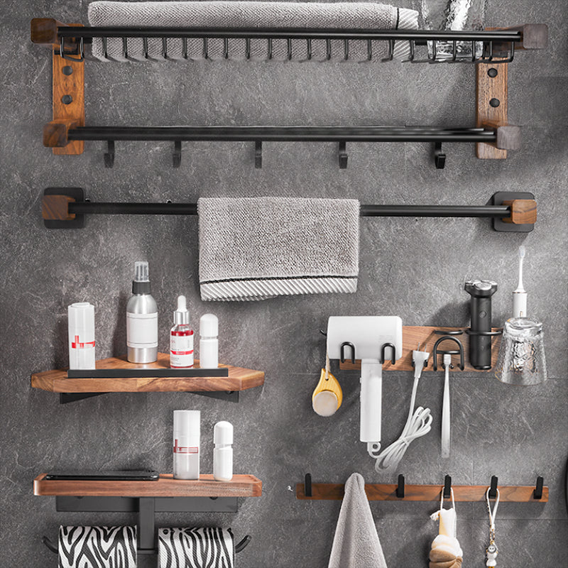 Rynx | Modern black bathroom set bathroom shelf towel bar bathroom accessories set