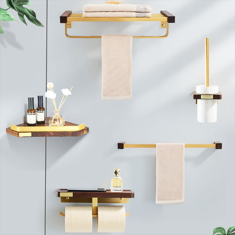 Rynx | Modern Gold Bathroom Accessory Set Bathroom Shelf Paper Holder Bathroom Accessory Set