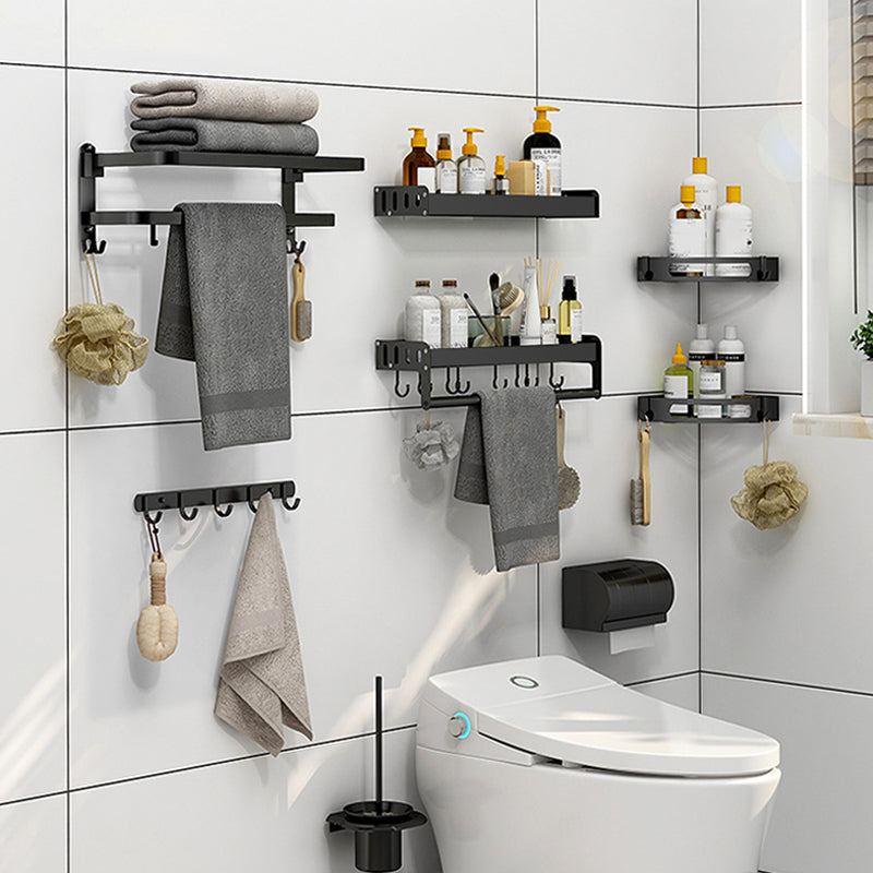 Rynx | Modern Bathroom Accessories Black Paper Holder Bathroom Shelf Bathroom Accessory Set