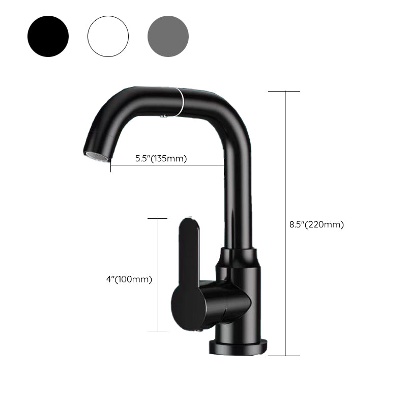 Rynx | Modern Basin Mixer Bathroom Faucet Brass Lever Swivel Spout Basin Mixer