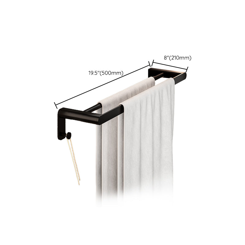 Rynx | Modern Bathroom Set with Bath Shelf/Towel Holder & Paper Holder Black Bathroom Hardware