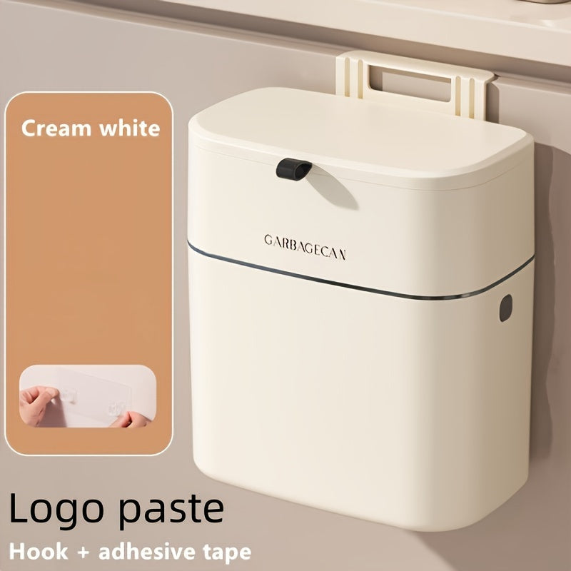 Rynx | Slimline Wall Mounted Trash Can – High-Capacity, Aesthetic Design with Lid, Space-Saving Garbage Can for Living Room, Toilet & Kitchen