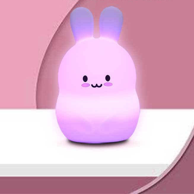 Rynx | Modern Creative Sweet Rabbit Pat Silicone USB LED Night Light Table Lamp
