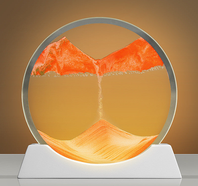 Rynx | Creative New Quicksand Painting Small Night Lamp Living Room Bedroom Abstract Rotary Desktop Decoration