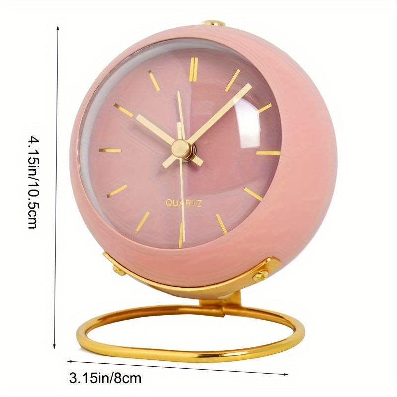 Rynx | Retro Analog Alarm - Silent Non-Ticking Metal Clock