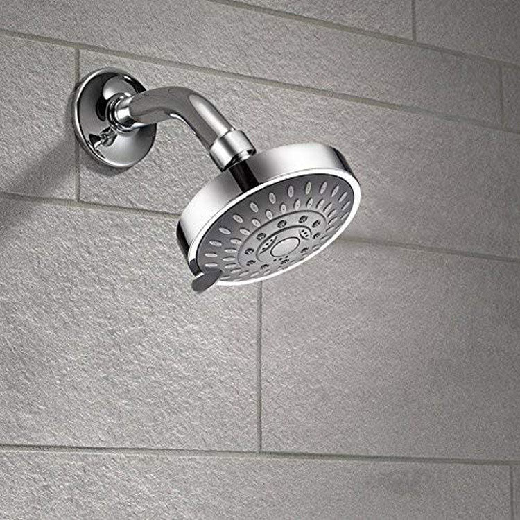 Rynx | Modern Standard 5 Settings Shower Head Round Metal Adjustable Spray Pattern Shower Head