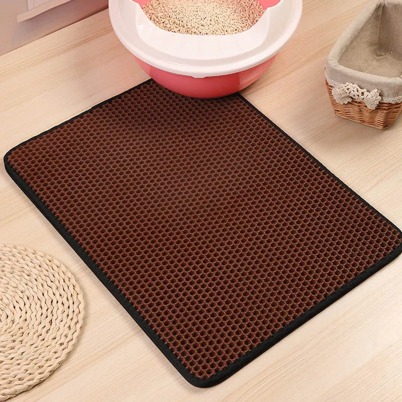 Rynx | Foldable Waterproof Cat Litter Mat – Double Layer EVA Litter Trap