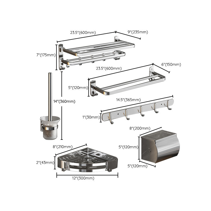 Rynx | Modern Bathroom Accessory Set Paper Holder Bathroom Shelf Stainless Steel Bathroom Hardware