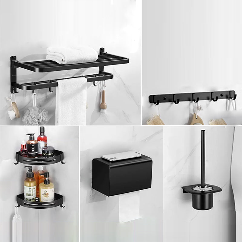 Rynx | Matte black bathroom accessory set Modern bathroom accessory hardware set