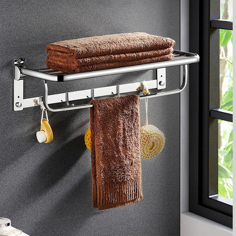 Rynx | Classic Polished Chrome Bathroom Accessory Set Towel Holder/Paper Holder/Robe Hooks Included