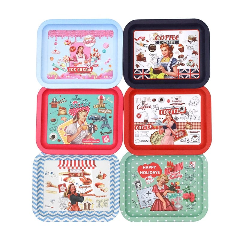 Rynx | 6Pcs Retro Metal Tray