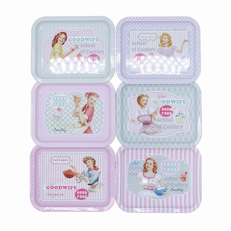 Rynx | 6Pcs Retro Metal Tray
