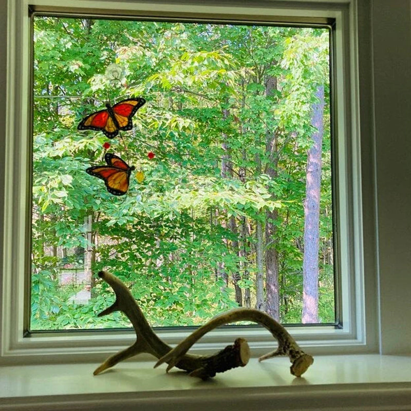 Rynx | Stained Glass Window Decoration Monarch Butterfly
