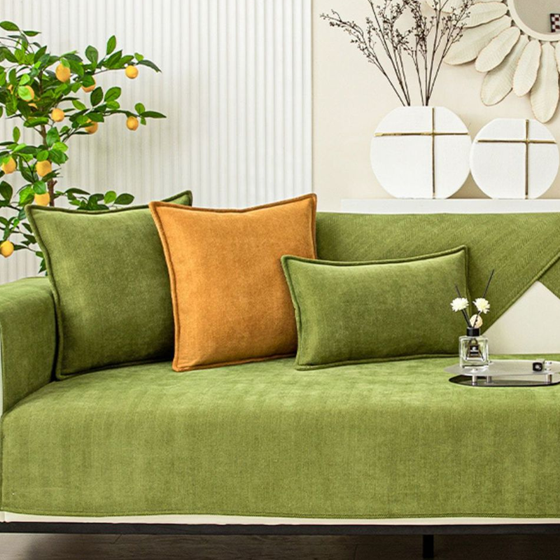 Rynx | Herringbone Chenille Fabric Furniture Protector Sofa Cover