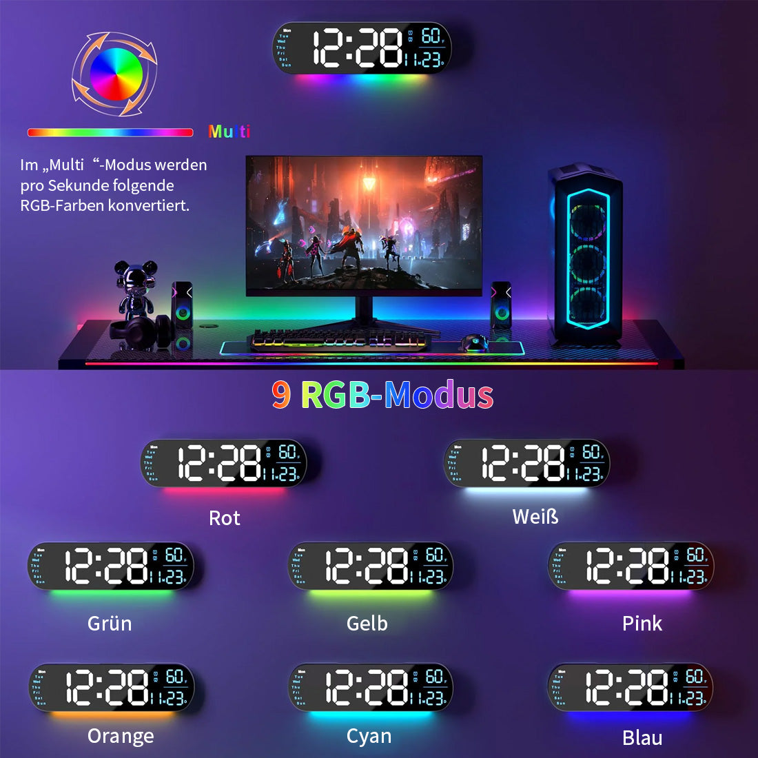 Rynx | Saker Multifunctional Watch with LED Display
