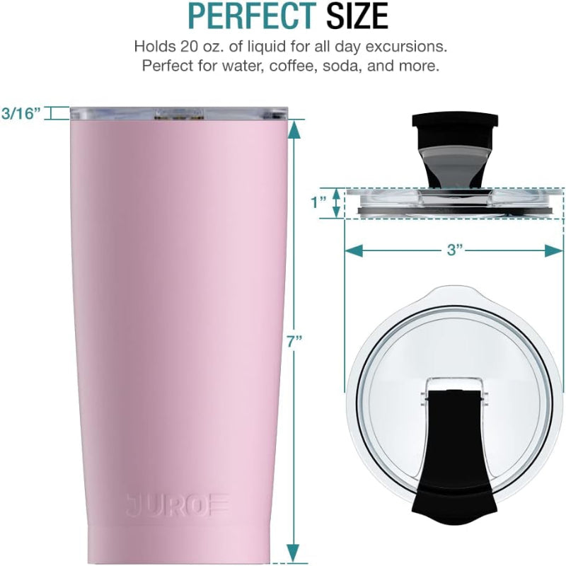 Rynx | 20oz Stainless Steel Container, Vacuum Insulated with Lid and Straw for Hot and Cold Drinks