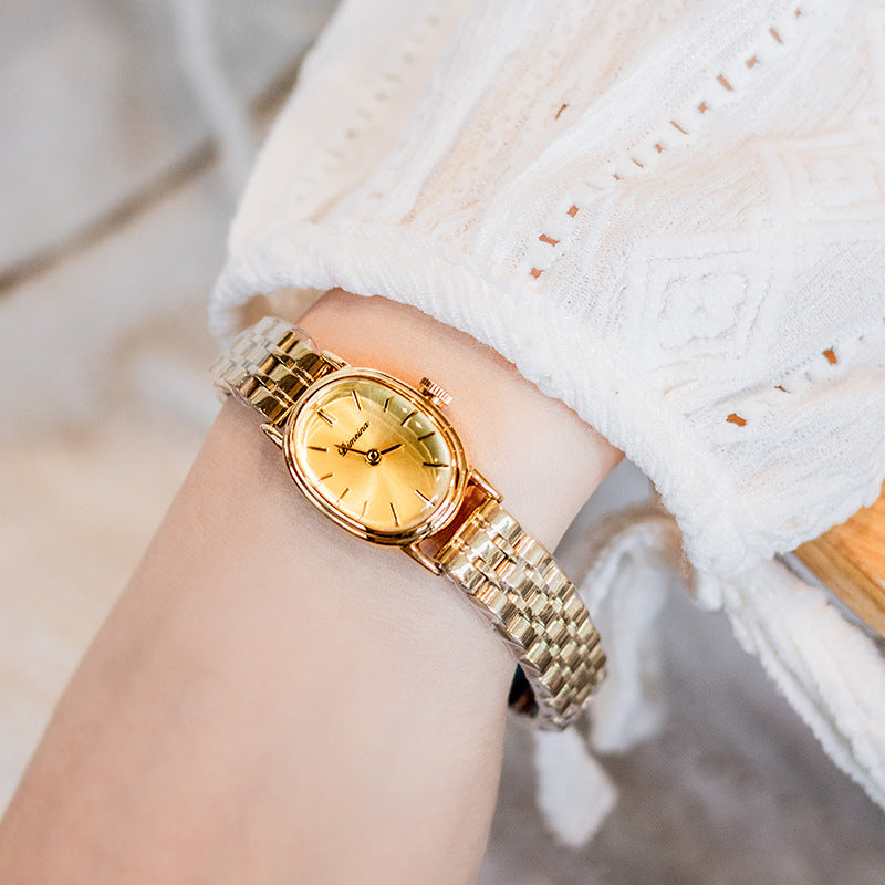 Rynx | Oval Mid-ancient Steel Watch Women