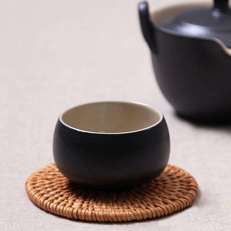 Rynx | 6-Piece Rattan Coaster Set