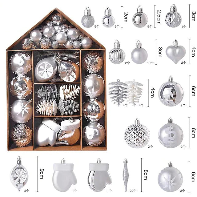 Rynx | 70-piece Set: Christmas Tree Decorations Christmas Balls