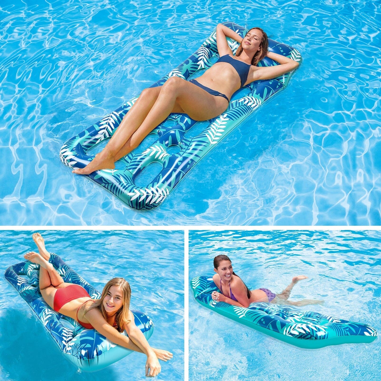 Rynx | 70" x 30" Inflatable Lounge Pool with Headrest