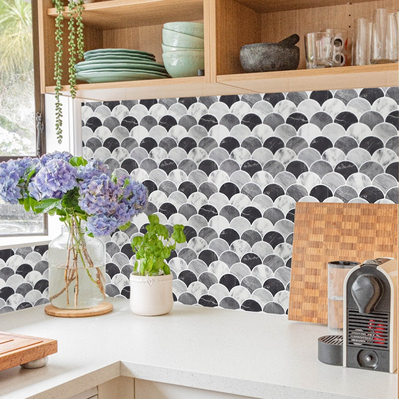 Rynx | Modern Peel and Stick Tiles PVC Fish Scales Peel and Stick Trim