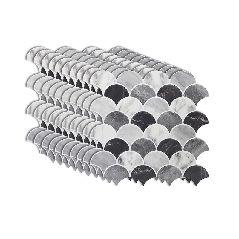 Rynx | Modern Peel and Stick Tiles PVC Fish Scales Peel and Stick Trim