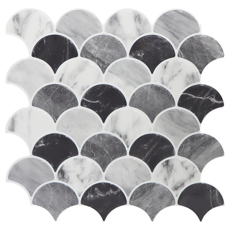 Rynx | Modern Peel and Stick Tiles PVC Fish Scales Peel and Stick Trim