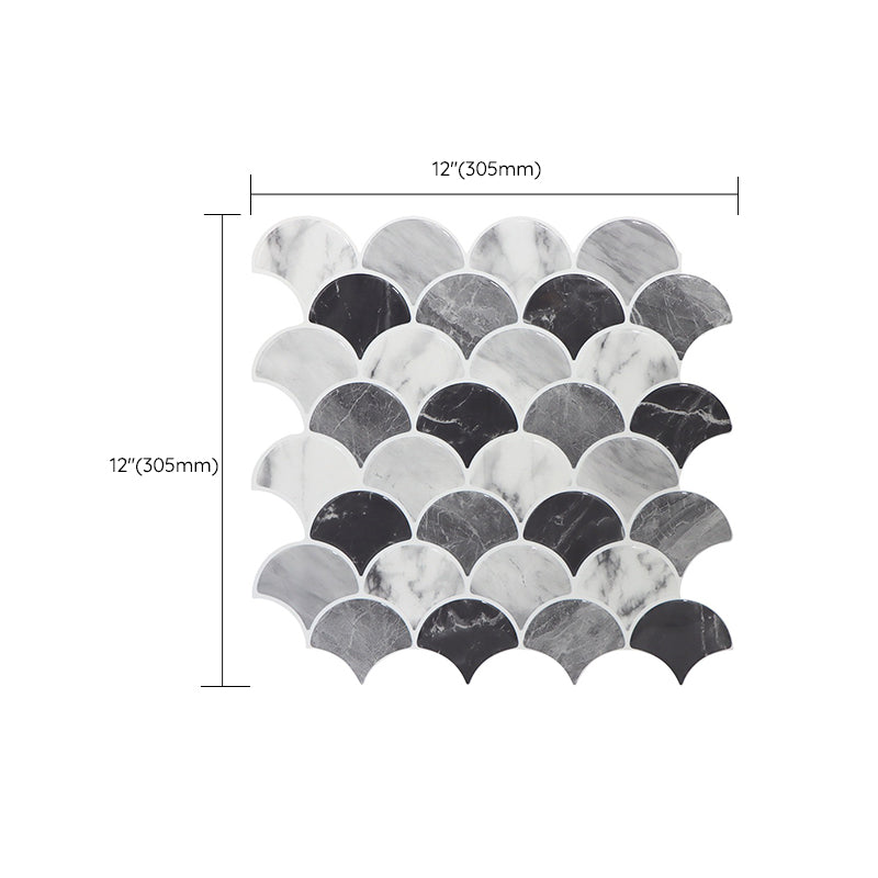 Rynx | Modern Peel and Stick Tiles PVC Fish Scales Peel and Stick Trim