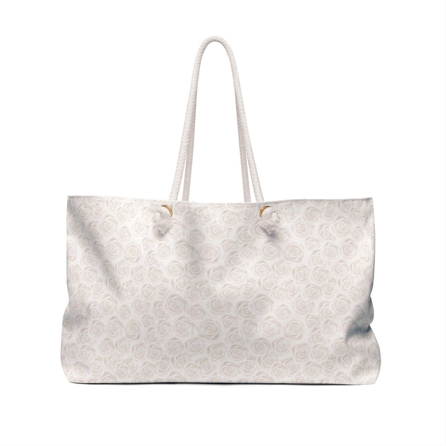 Rynx | Elegant White Roses Weekend Carry Bag - Your Luxury Travel Companion