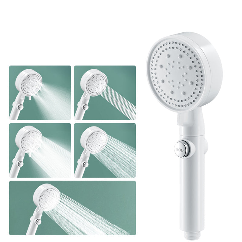 Rynx | Round Handheld Showerhead Modern Plastic Head with Self-Cleaning