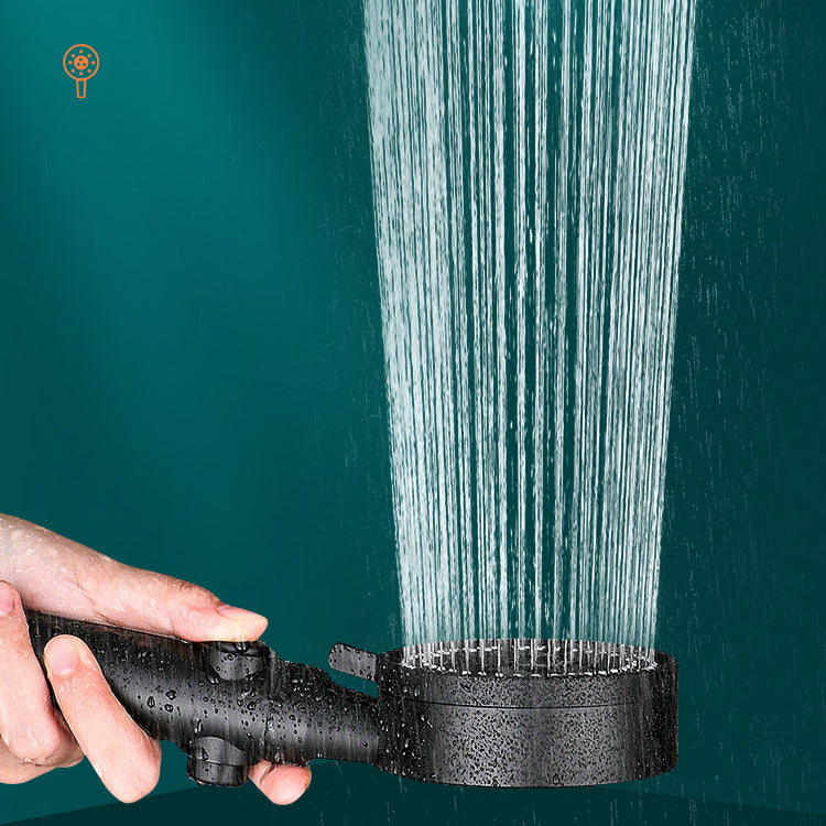Rynx | Round Handheld Showerhead Modern Plastic Head with Self-Cleaning