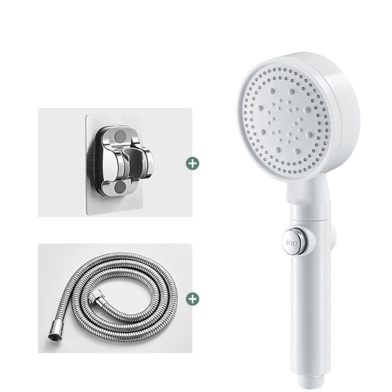 Rynx | Round Handheld Showerhead Modern Plastic Head with Self-Cleaning