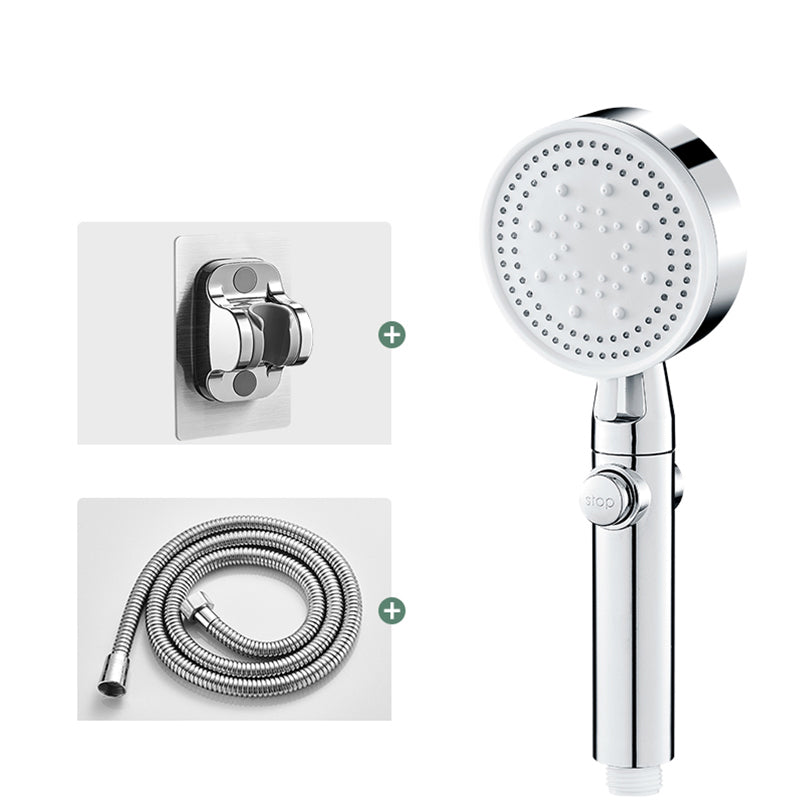 Rynx | Round Handheld Showerhead Modern Plastic Head with Self-Cleaning
