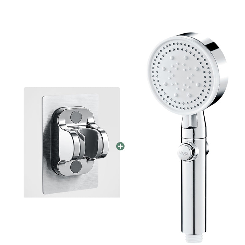 Rynx | Round Handheld Showerhead Modern Plastic Head with Self-Cleaning
