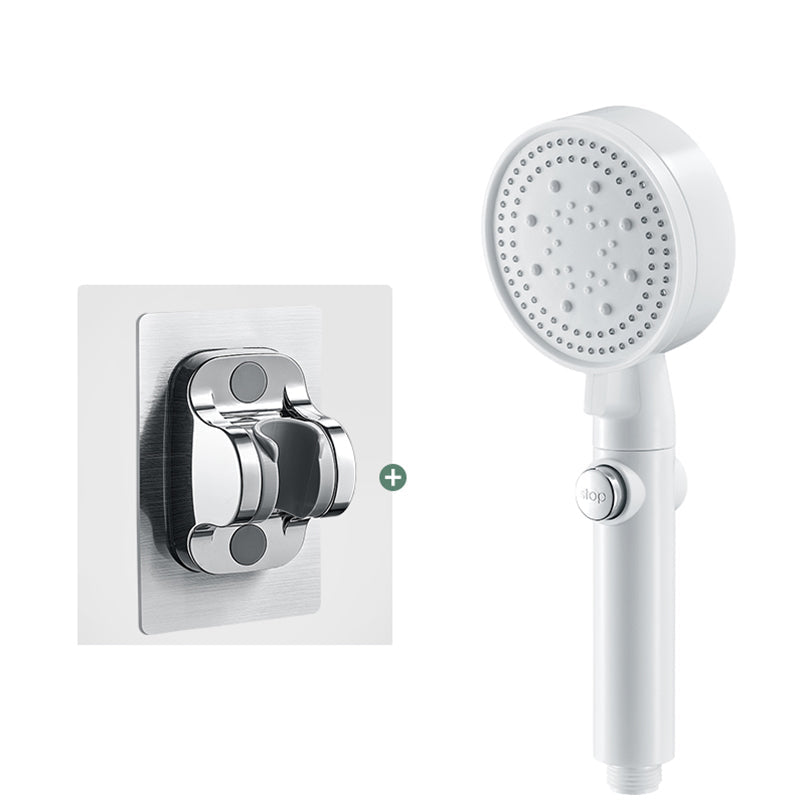 Rynx | Round Handheld Showerhead Modern Plastic Head with Self-Cleaning