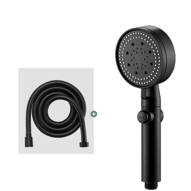 Rynx | Round Handheld Showerhead Modern Plastic Head with Self-Cleaning