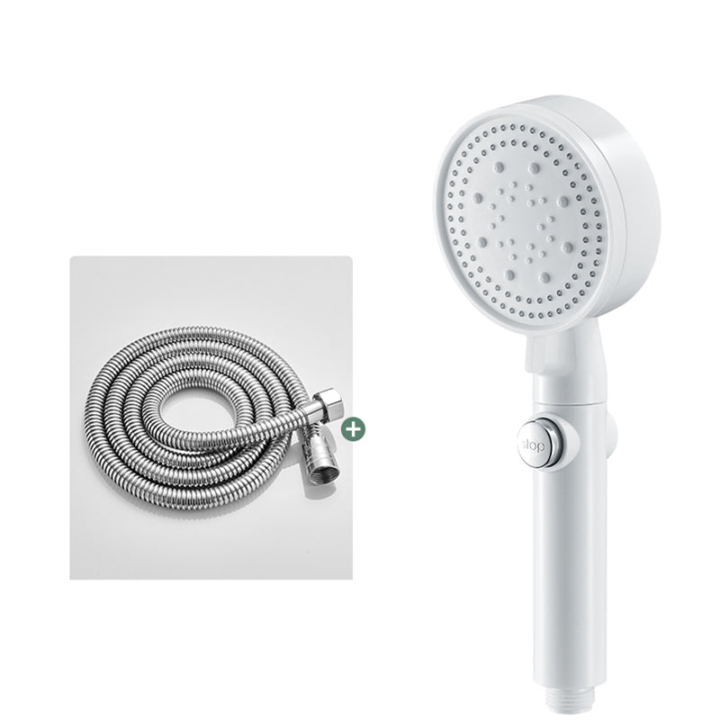 Rynx | Round Handheld Showerhead Modern Plastic Head with Self-Cleaning