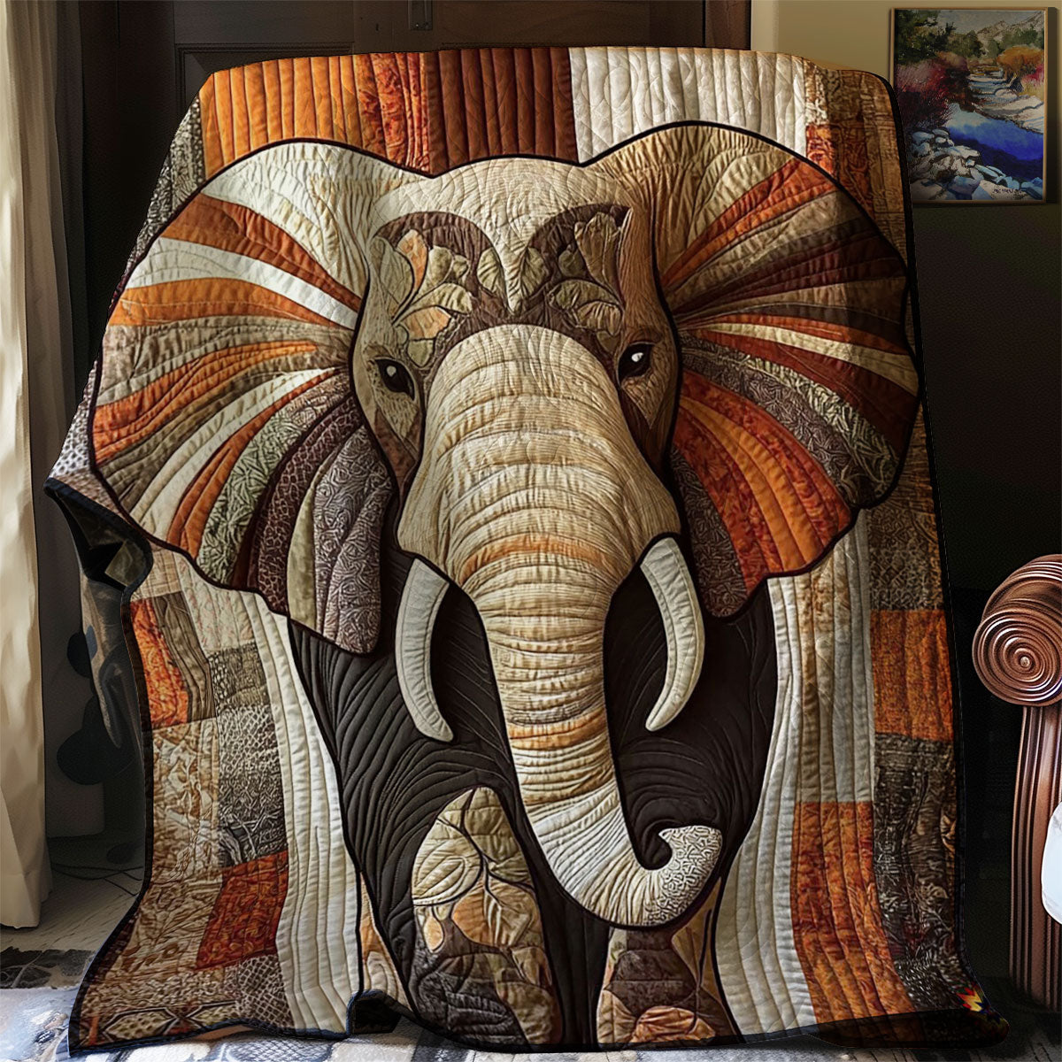 Rynx | Majestic Elephant Mosaic Quilt