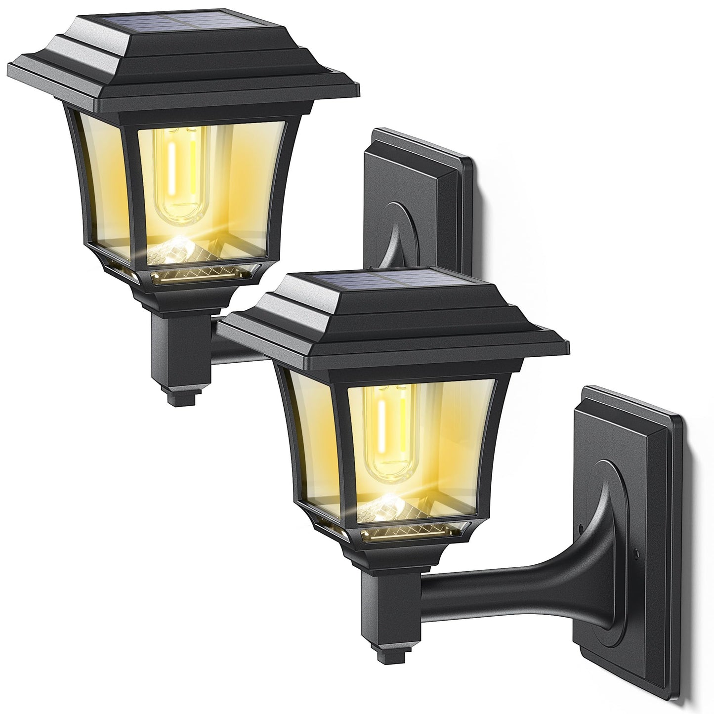Rynx | Leidrail Solvegglamp 2 Pack - Waterproof Led Edison Bulb Outdoor Light, Warm/Cool White