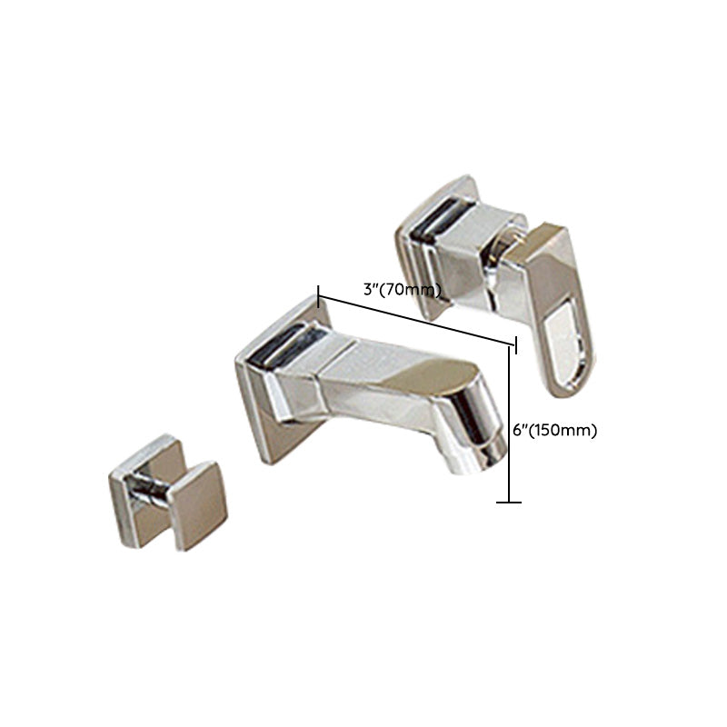 Rynx | Wall Mounted Faucet Brass Lever Handle Bathroom Faucet Hand Shower