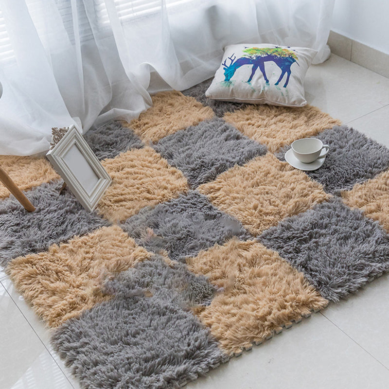 Rynx | Basic carpet tiles solid color long pile square bedroom carpet tiles