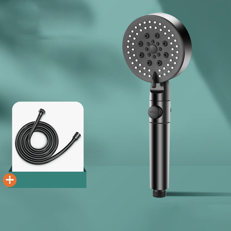 Rynx | Modern 6 Setting Shower Head Adjustable Spray Pattern Matt Black Round Shower Head