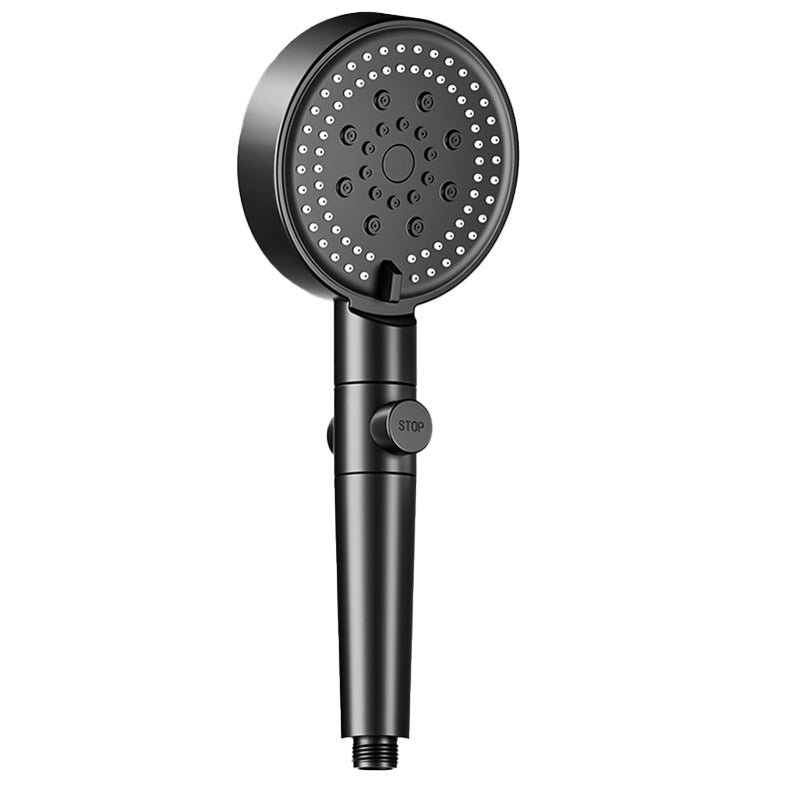 Rynx | Modern 6 Setting Shower Head Adjustable Spray Pattern Matt Black Round Shower Head